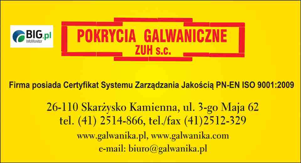 cynkowanie galwaniczne SKARŻYSKO-KAMIENNA